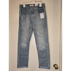 New Denizen from Levi's Boy's Taper Jeans Light Wash Adjustable Waistband 14 NWT